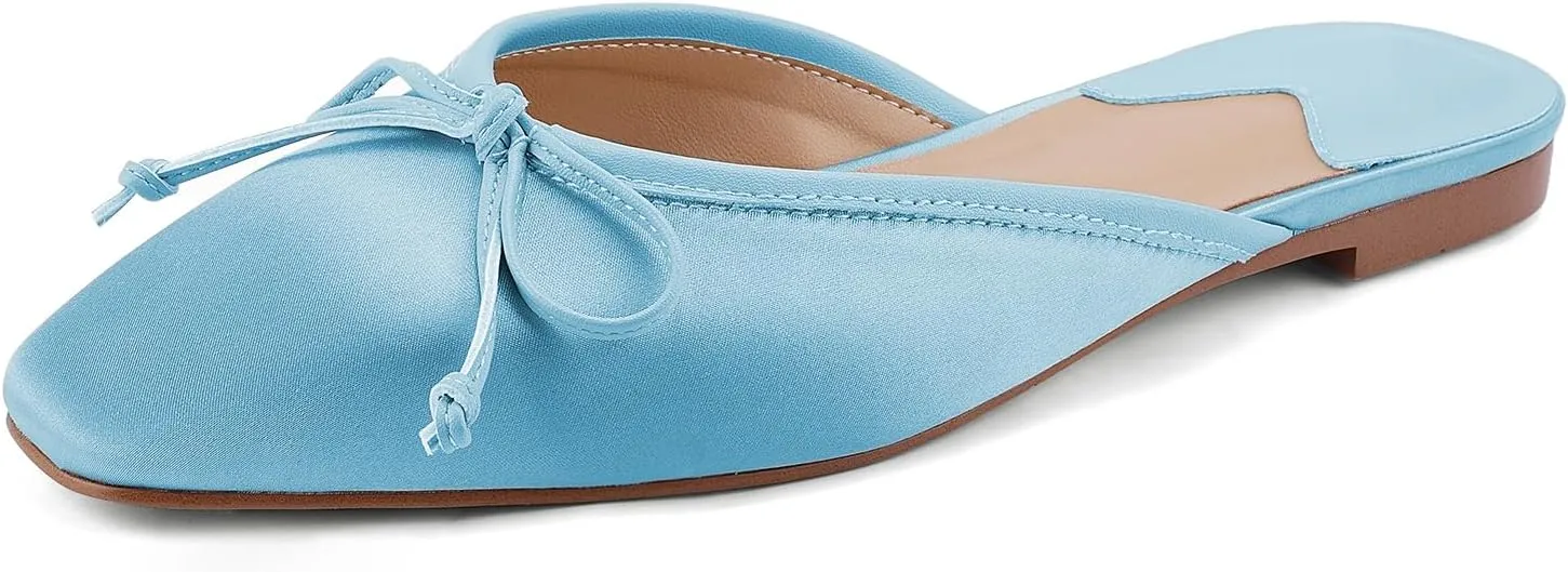 Blue Satin Flats - Product Image Needed